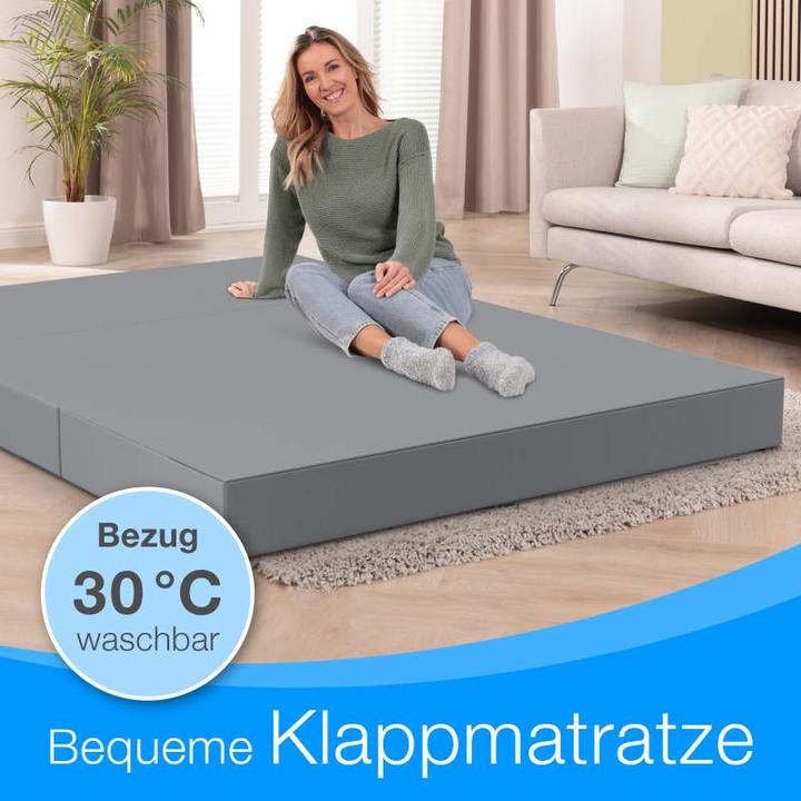 Produktbild Bestschlaf Klappmatratze, 3-teilige Faltmatratze, Reisebett, Gästematratze (140 x 195 cm, Schaumstoffkern)