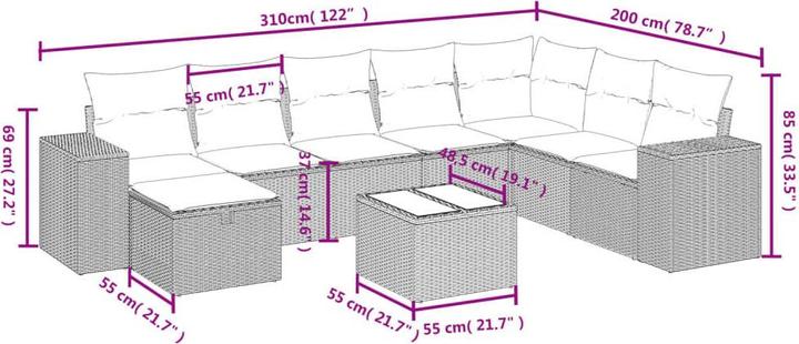 Actual product image VidaXL Garden lounge set