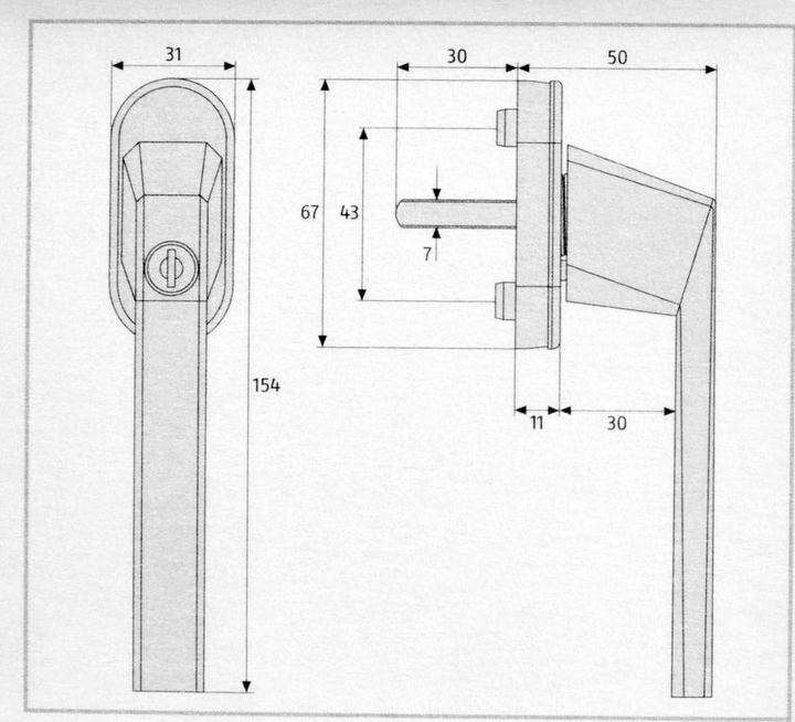 Produktbild Abus Fenstergriff FG110 grau