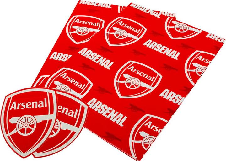 Actual product image Arsenal FC Text Gift Wrap (Wrapping paper, 2 x)