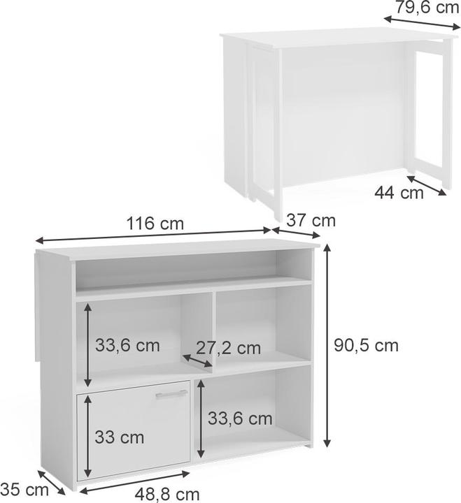 Image du produit Vicco Dominic (116 x 37 x 90.5 cm)