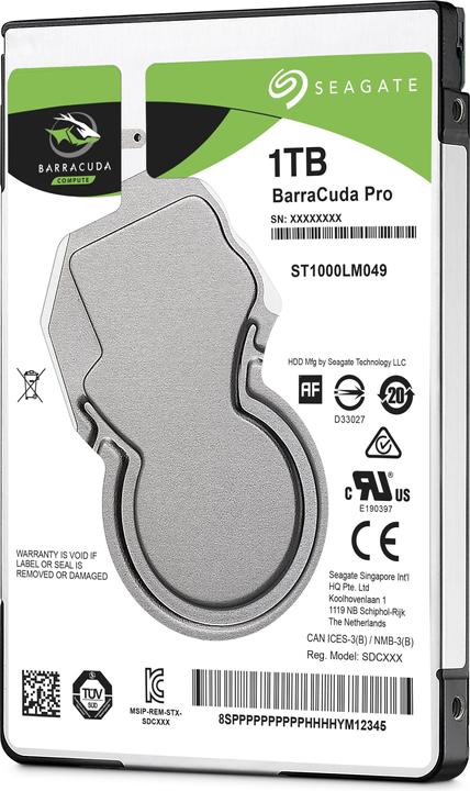 Productafbeelding Seagate BarraCuda Pro (1 TB, 2.5", SMR)