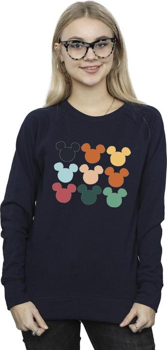 Actual product image Disney Womens/Ladies Mickey Mouse Heads Square Sweatshirt (XXL)
