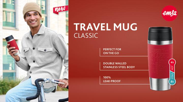 Actual product image Emsa Travel Mug Classic 0.36 L dark red (0.36 l)