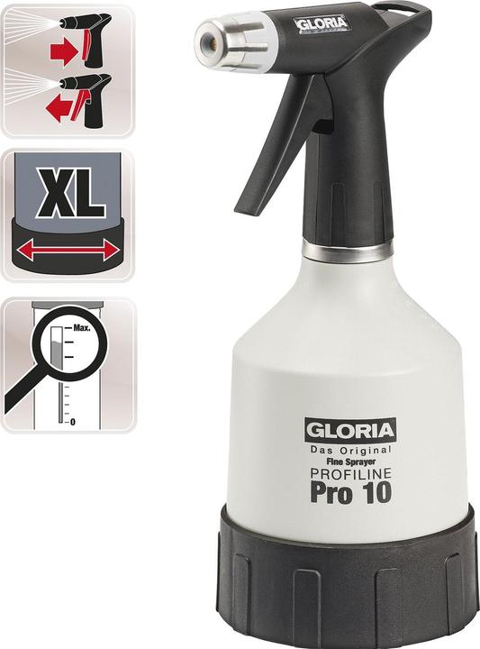 Actual product image Gloria Haus und Garten Hand Sprayer Pro 10 - 1 L Spray Bottle Oil Resistant (1 l)