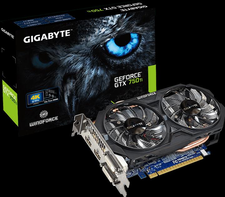 Image du produit Gigabyte GeForce GTX 750 Ti Windforce 2X (2 Go)