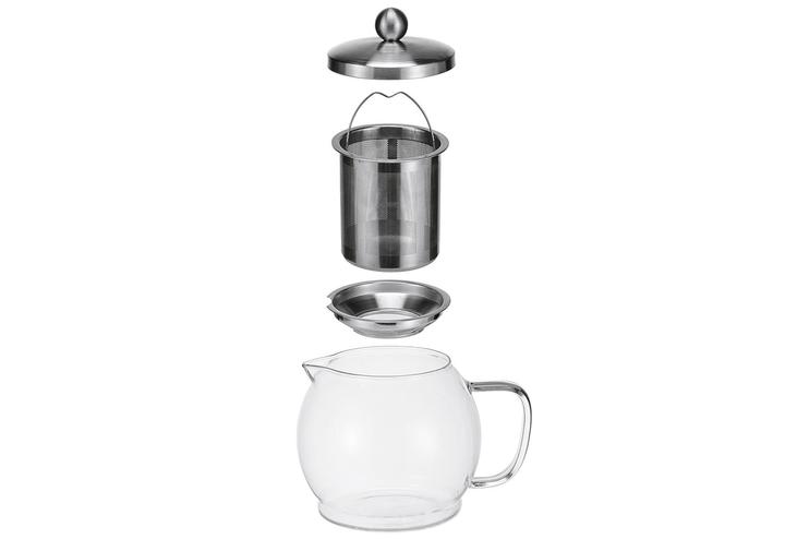 Fs-Star Teiera in vetro con filtro (1.20 l)