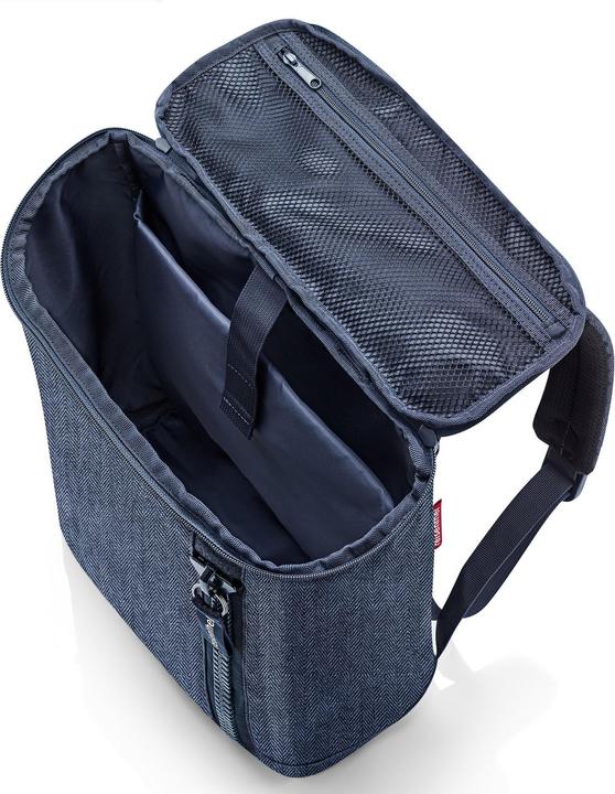 Actual product image reisenthel Travel Bag Overnighter Backpack Herringbone Dark Blue (13 l)