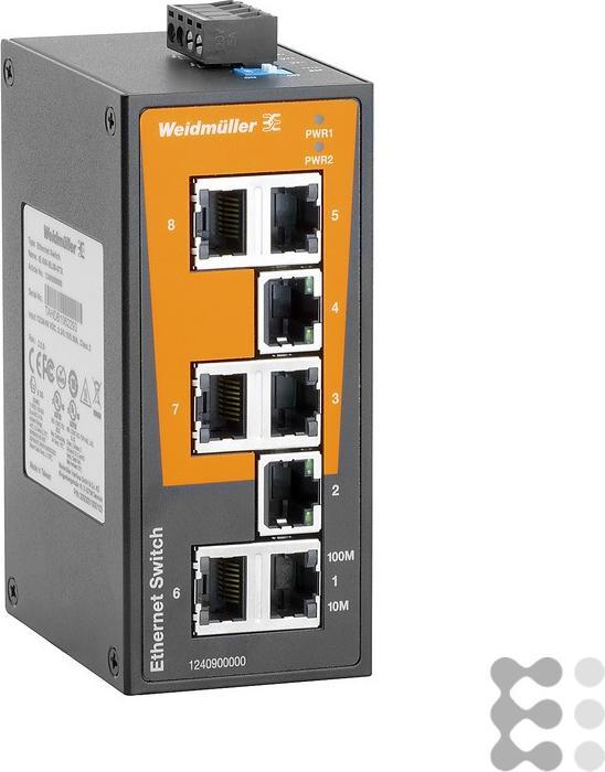 Produktbild Weidmüller Network Switch Unmanaged, Fast Ethernet (8 Ports)
