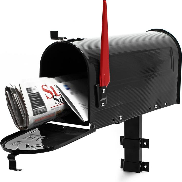 Produktbild Wiltec Set US Mailbox 180x220x480mm amerikanischer Briefkasten Halterung