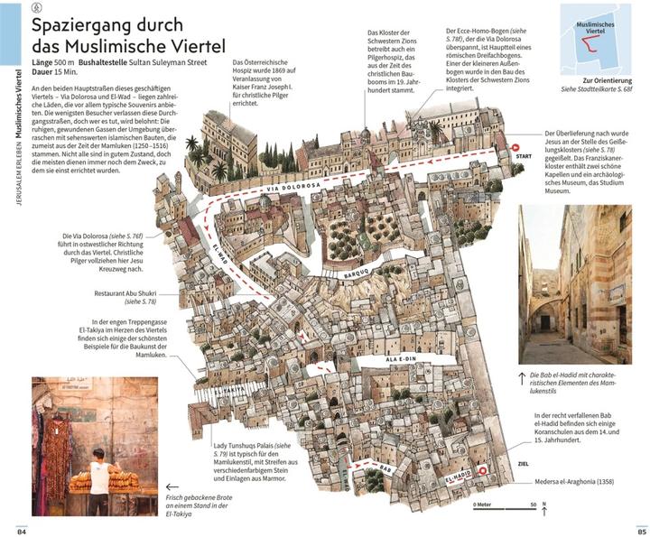 Produktbild Vis-à-Vis Reiseführer Jerusalem, Israel, Westjordanland & Petra (Deutsch, DK Verlag Reise, 2023)