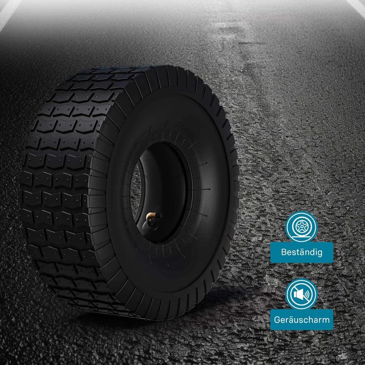 Image du produit Wiltec Pneu pour tracteur à pelouse 15x6.00-6 4pr avec chambre à air et valve coudée tondeuse à gazon