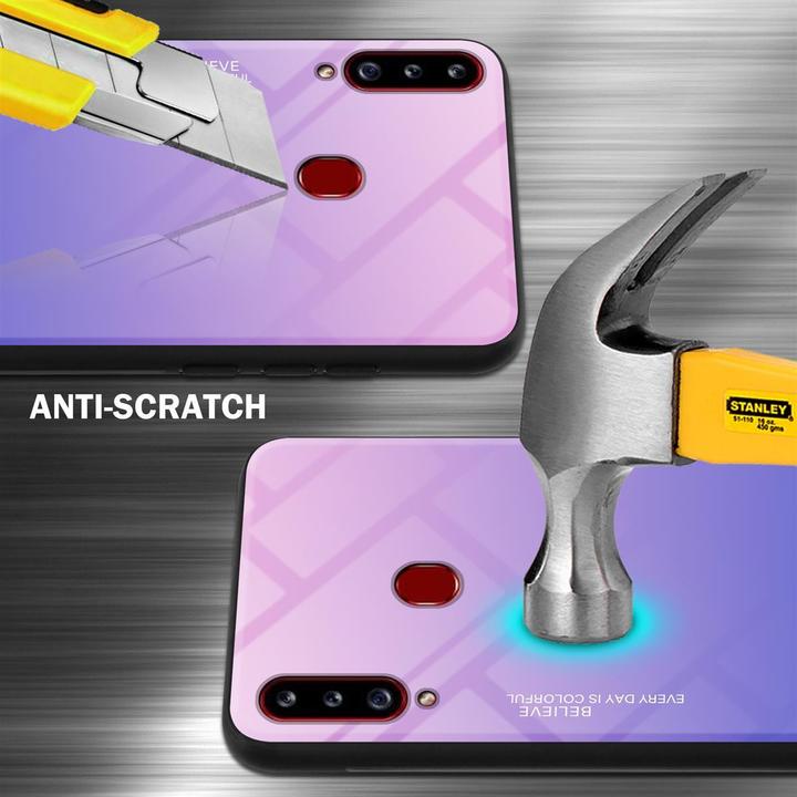 Productafbeelding Cadorabo TPU 2 kleuren glasdekking (Samsung Galaxy A20)