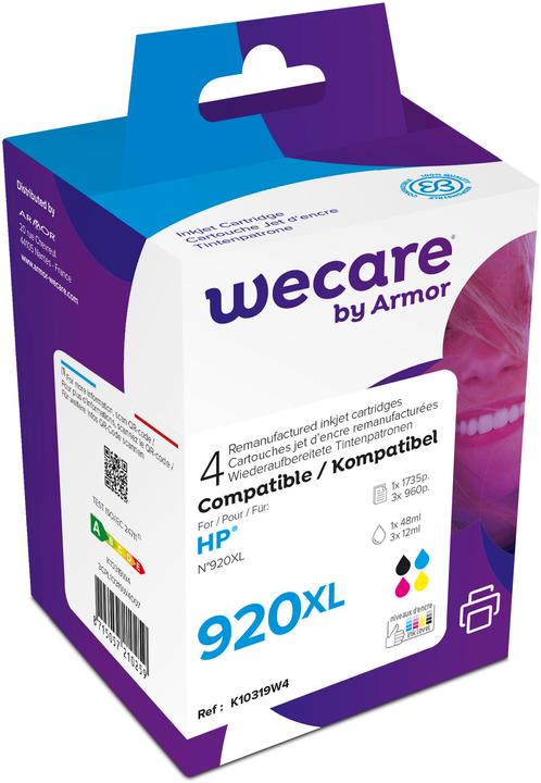 Image du produit Wecare Multipack 920XL rebuilt CMYBK C2N92AE pour HP OfficeJet 6500 48/3x12ml (CMJN)