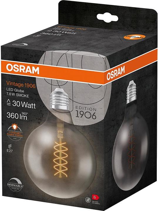 Produktbild Osram Vintage 1906 Led Classic Slim Filament Globe (E27, 7.80 W, 360 lm, 1 x, G)