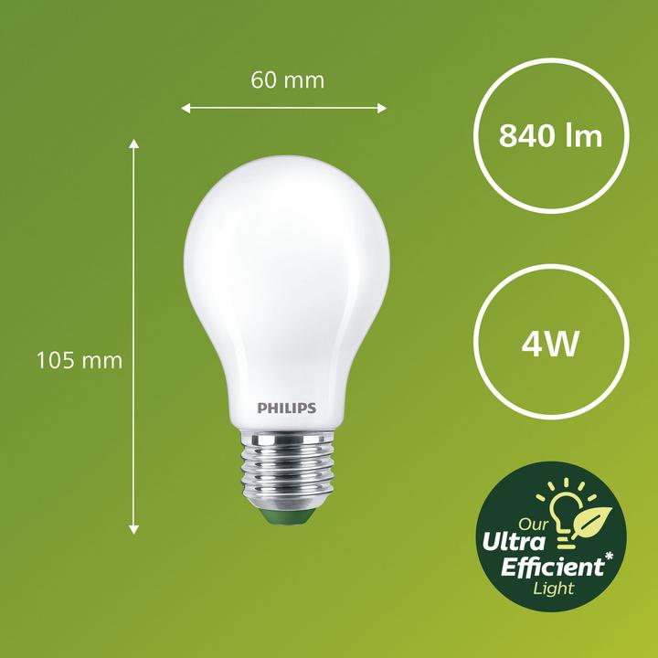Productafbeelding Philips Ultra Efficient (E27, 4 W, 840 lm, 1 x, A)
