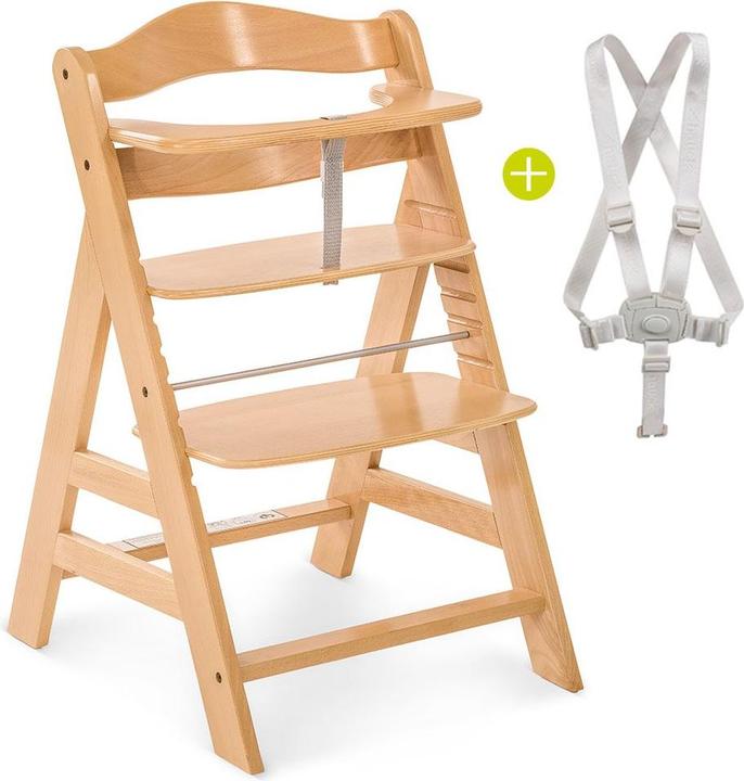 Produktbild Hauck Hochstühle Alpha Plus Natur Newborn Set Deluxe - 4-tlg. Hochstuhl (Hochstuhl)