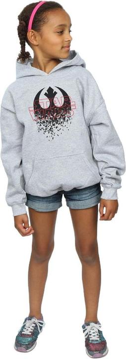 Actual product image Star Wars Girls The Last Jedi Shattered Emblem Hoodie (152, 158)