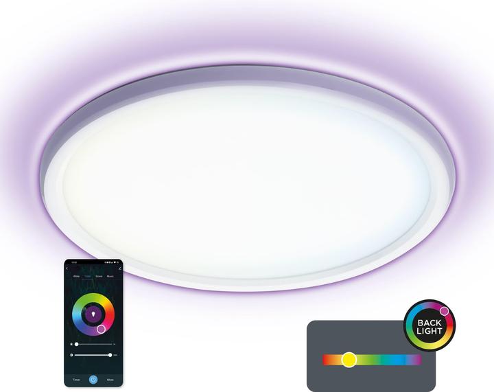 Image du produit KSIX Plafon LED Duo Intelligent Cct-Rgb 24w 42cm (2450 lm)