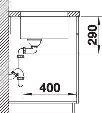 Image du produit Blanco Andano 700-U (Evier sous plan, 74 cm, 44 cm)