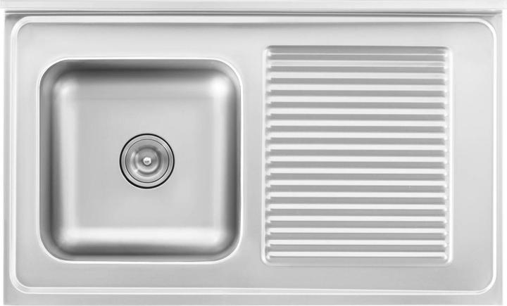Actual product image Royal Catering Commercial Kitchen Sink Unit - 1 basin - - Stainless steel - 400 x 400 x 240 mm (Sink accessories, 24 cm, 60 cm)