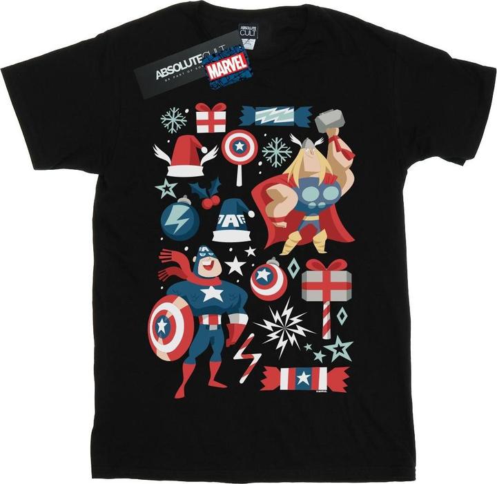Produktbild Thor And Captain America Christmas Day TShirt (XL)