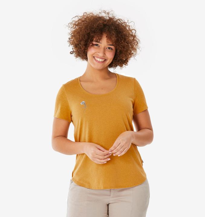 Immagine prodotto Quechua Wandershirt Damen kurzarm - NH500 ocker (XL)