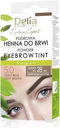 Produktbild Delia Cosmetics Puder-Augenbrauenfarbe Hellbraun Natürliche Kräuter und Farbe 20 einfache Anwendungen 4 Wochen (Braun)