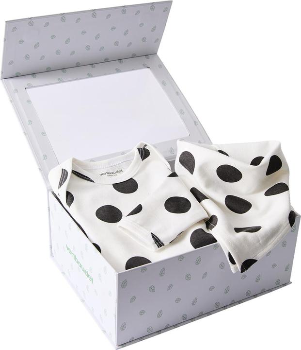 Produktbild Vertbaudet Bio-Kollektion: Baby Geschenk-Set: Body & Lätzchen mit Tupfen (80)
