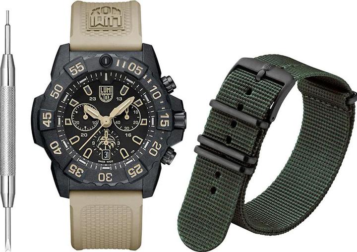 Actual product image Luminox XS.3590.NSF.SET Men's watch Navy Seal Foundation Chronograph Set 45mm 20ATM (Chronograph, 45 mm)