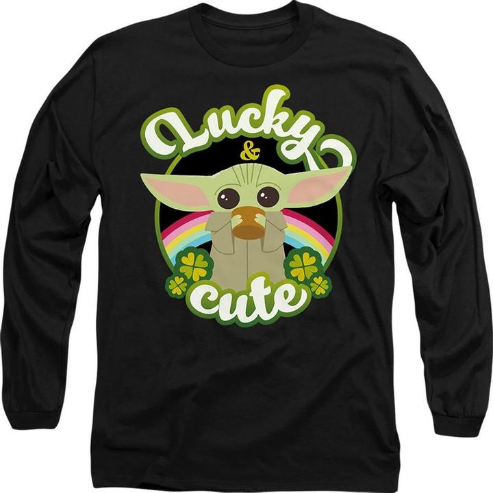 Immagine prodotto Star Wars Lucky Cute Maglietta Giorno di San Patrizio Grogu Adulto Unisex (XXL)