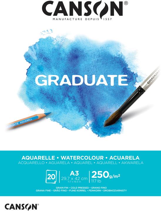 Canson Graduate Aquarell (A3, Blanko)