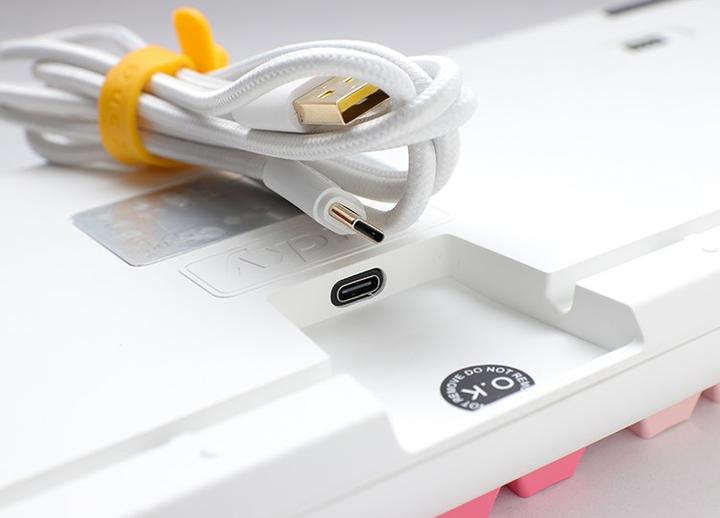 Produktbild Ducky One 3 Gossamer Pink TKL Gaming Tastatur - MX-Ergo-Clear (US) (Kabelgebunden)
