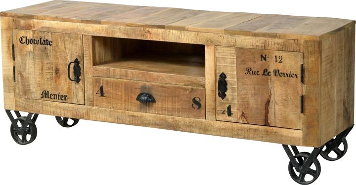 Produktbild SIT Möbel TV-Lowboard Vintage Natural Wood natur antik schwarz 140 (140 x 40 x 55 cm)