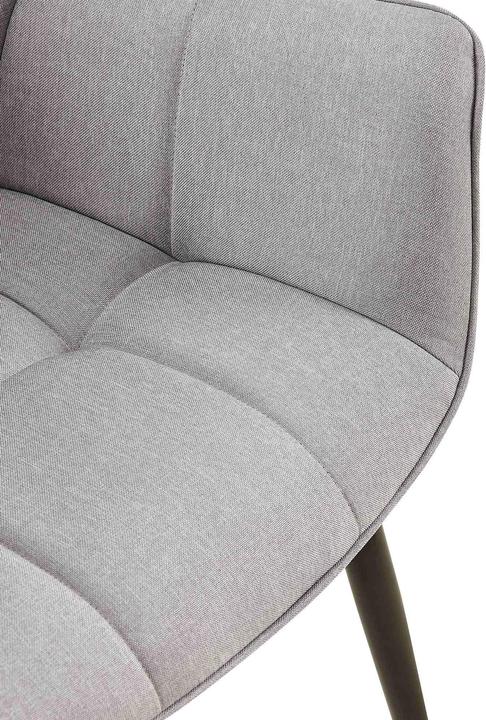 Image du produit Swisshandel24 Chaise de salle à manger Roseville Tissu, gris