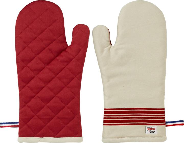 Produktbild Staub Ofenhandschuhe 2-tlg, 19 x 35 cm, 100% Baumwolle, Rot (100% Baumwolle)