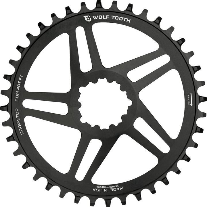Actual product image Wolf Tooth SRAM GXP Direct Mount chainring, not bash ring compatible, 30 t., black (30)