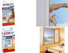Produktbild tesa Insektenschutz COMFORT für Fenster, mit Klettband, selbstklebend, ohne Bohren (170 x 180 cm)