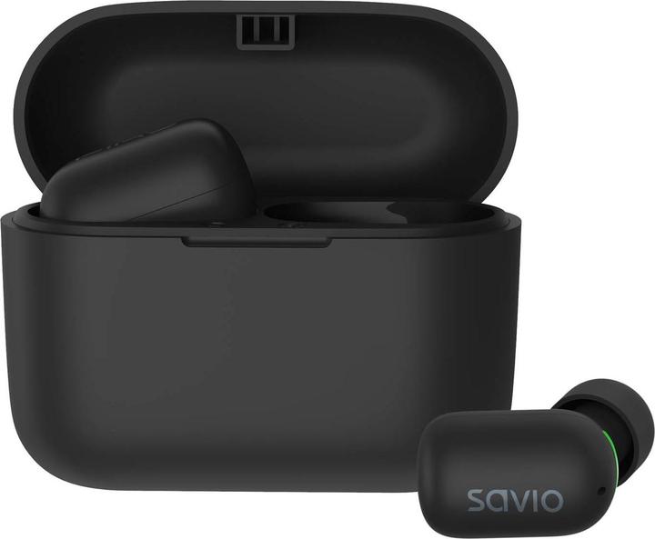 Image du produit Savio TWS-09 IPX5 Casque & écouteurs Sans fil intra-auriculaire Musique Bluetooth Noir (8 h, Sans fil)
