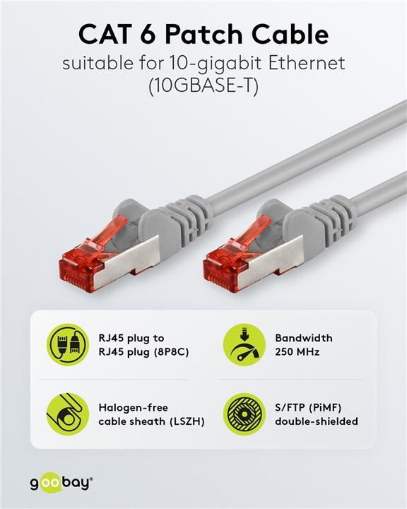 Actual product image Goobay Network cable (S/STP, CAT6, 50 m)