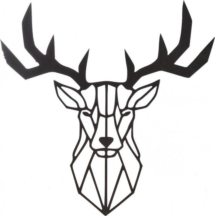 Image du produit Holzecke Décoration murale en bois Cerf noir 45x45 (45 x 45 cm)
