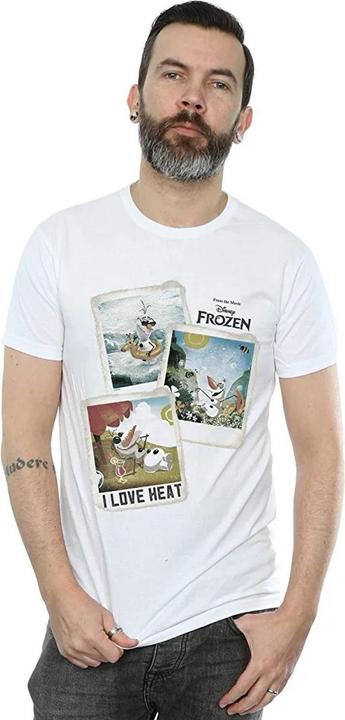Actual product image Disney Frozen Mens Olaf Polaroid Cotton T-Shirt (3XL)