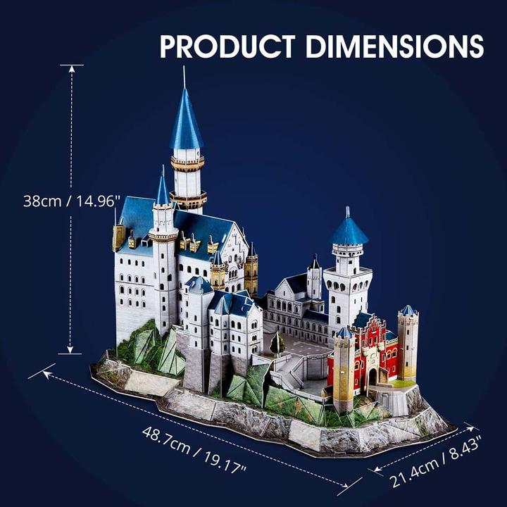 Actual product image Cubicfun Puzzle 3D Neuschwanstein Castle (128 pieces)