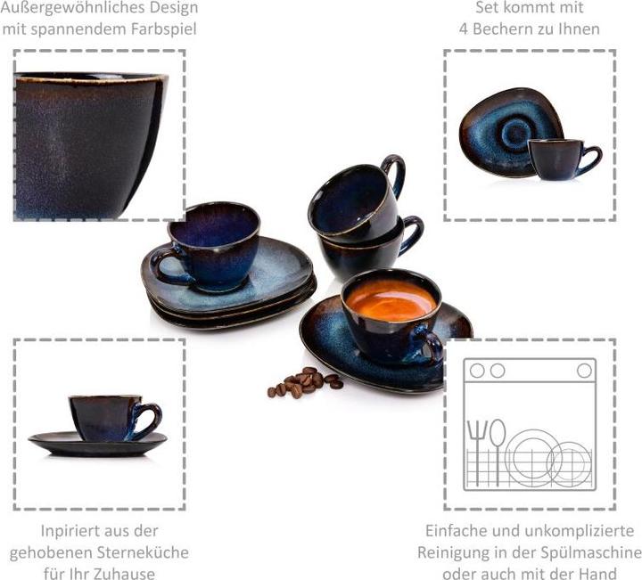 Image du produit Sänger Geschirr Espressotassen Set Tokio (80 ml, 8 x)