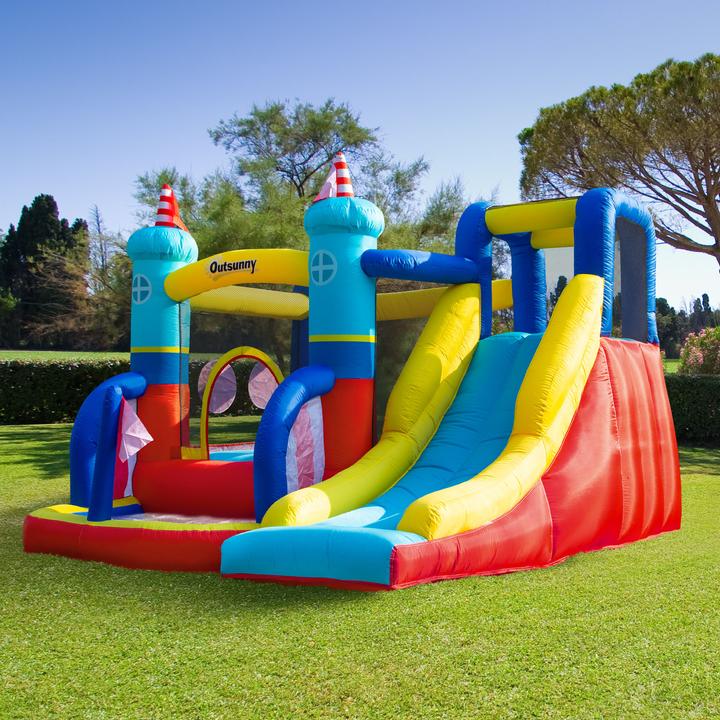 Produktbild Outsunny Hüpfburg Oxford-Gewebe, Polyester-Gewebe mehrfarbig