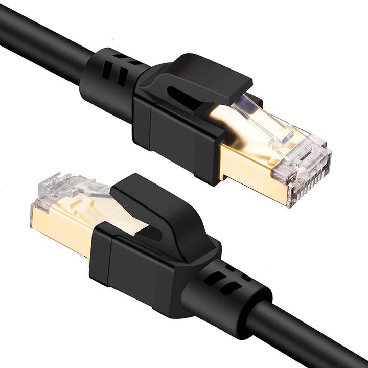 Hermex 3.0m Netzwerkkabel Ethernetkabel Patchkabel LAN Kabel RJ45 Cat 8 Kabel (PiMF, CAT8.1, 3 m)
