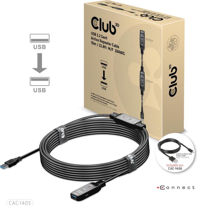 Club 3D USB A - USB A (10 m, USB 3.2)