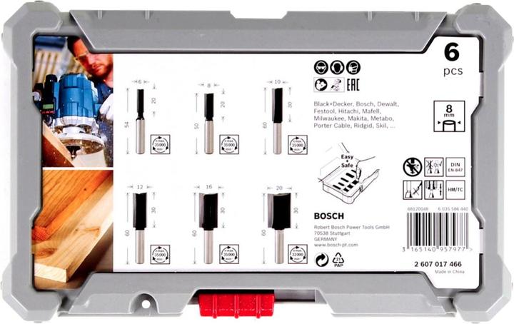 Productafbeelding Bosch Professional Zubehör Groeffrezenset 8 mm schacht