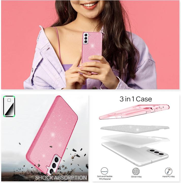 Produktbild Nalia Glitzer Handyhülle (Samsung Galaxy S22)