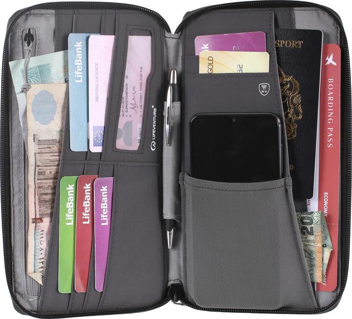 Produktbild Lifeventure RFID Travel Wallet, Recycled, Grey